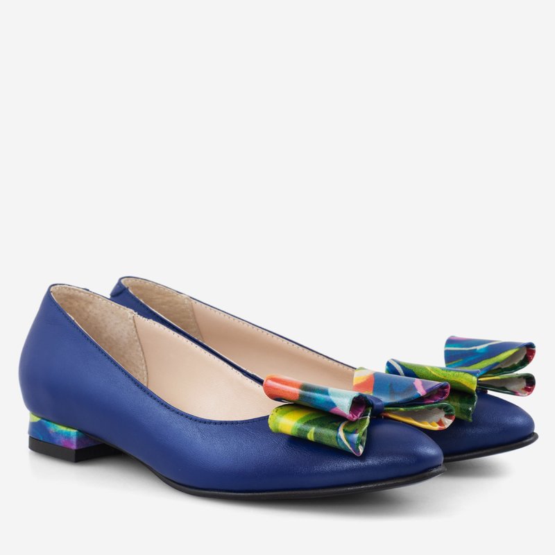 Balerinipiele albastru funda color Diane D20 - orice culoare