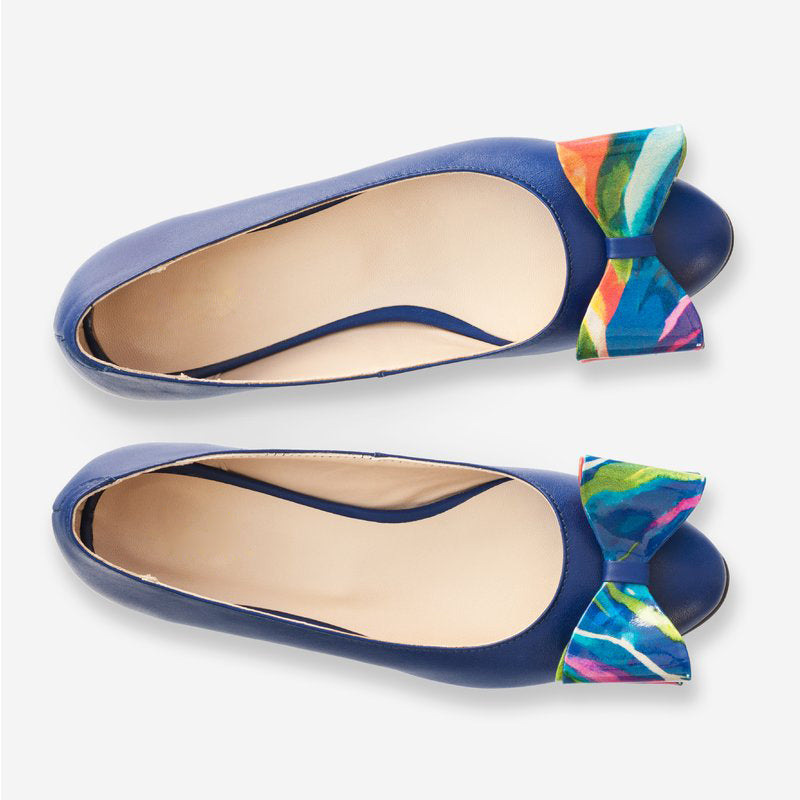 Balerinipiele albastru funda color Diane D20 - orice culoare