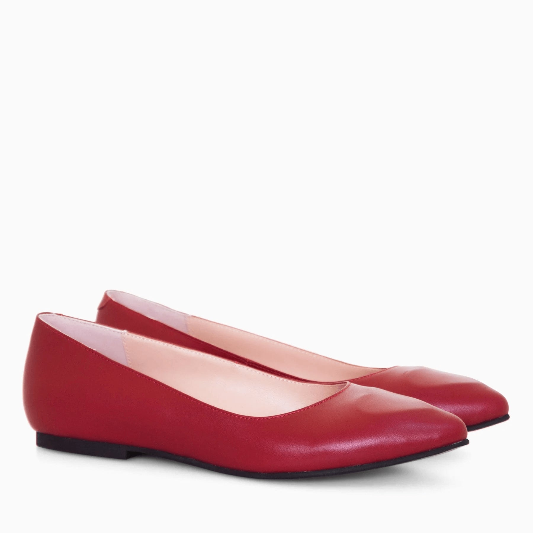 Balerini din piele naturala rosie D40 - orice culoare