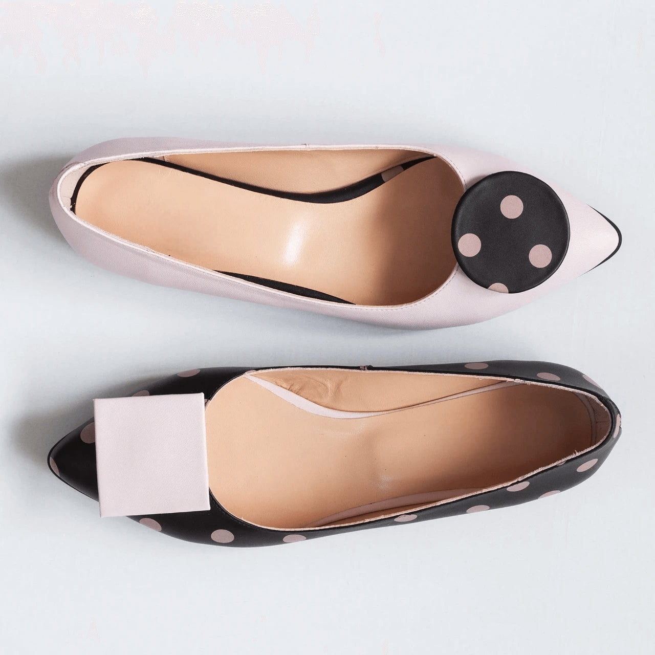 Balerini asimetrici din piele naturala roz D41 - orice culoare