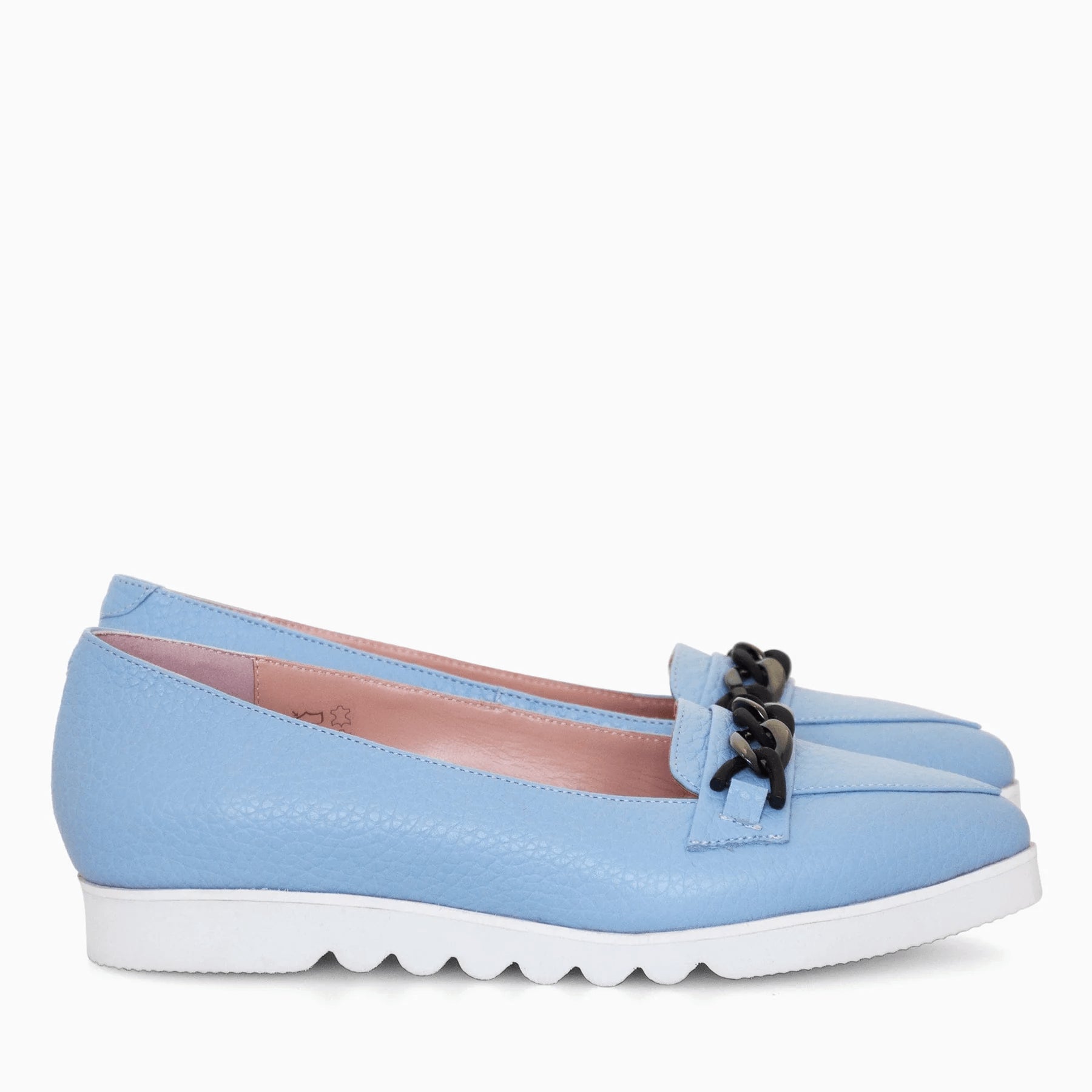 Balerini din piele naturala bleu D43 - orice culoare