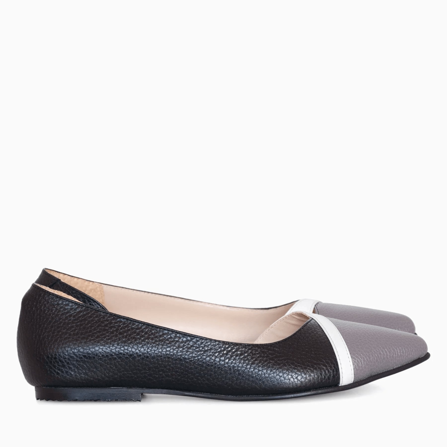 Balerini din piele naturala neagra D4 - orice culoare