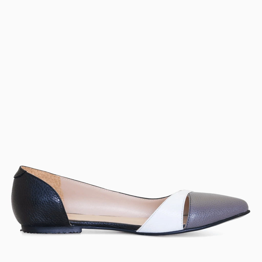 Balerini din piele naturala neagra D4 - orice culoare