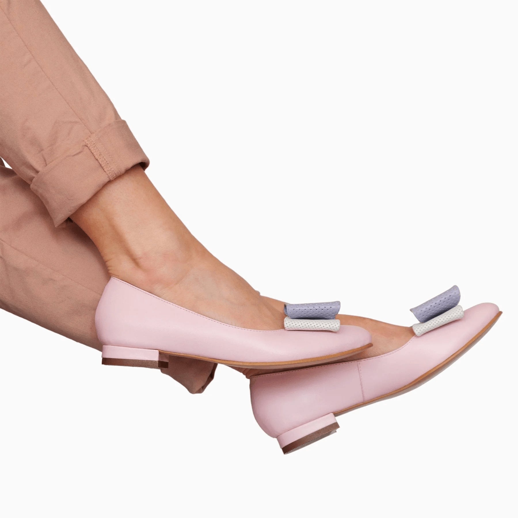 Balerini roz din piele naturala D6 - orice culoare