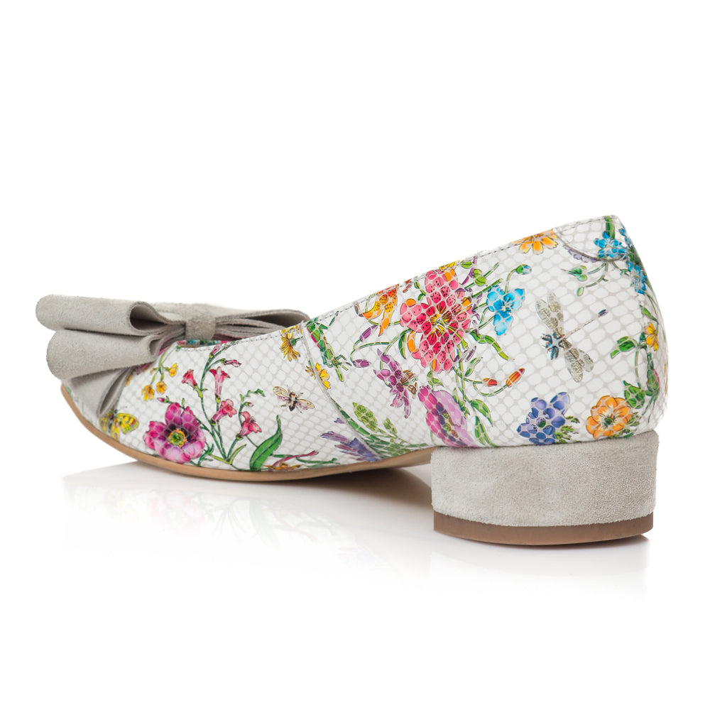 Balerin piele floral Taisia V1 - orice culoare