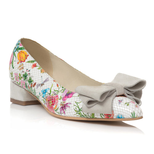 Balerin piele floral Taisia V1 - orice culoare