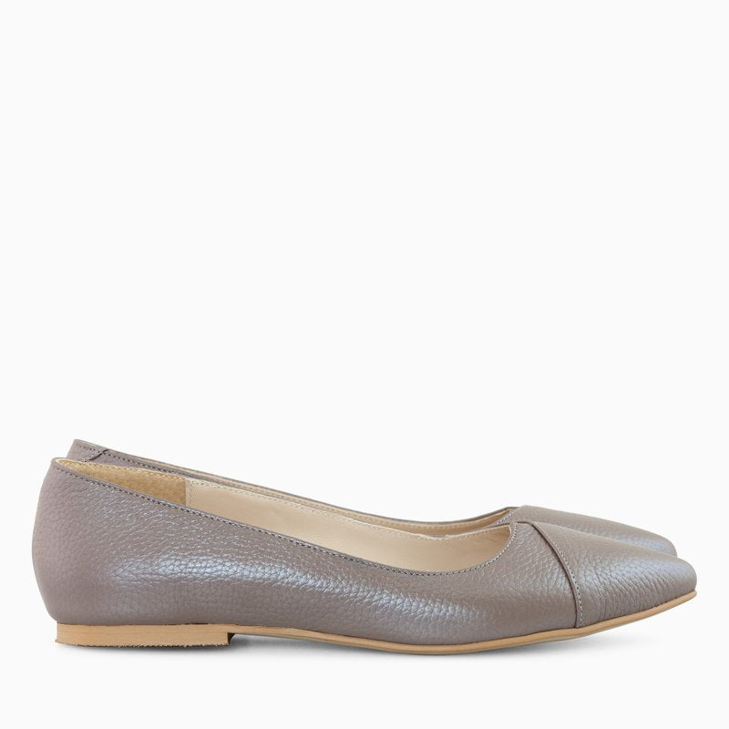 Balerini Piele Verde/Gri Sidef Riana  D15 - orice culoare