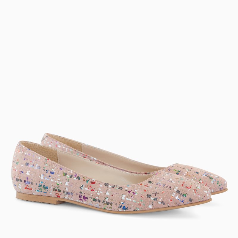 Balerini piele intoarsa bej color D18 - Orice Culoare