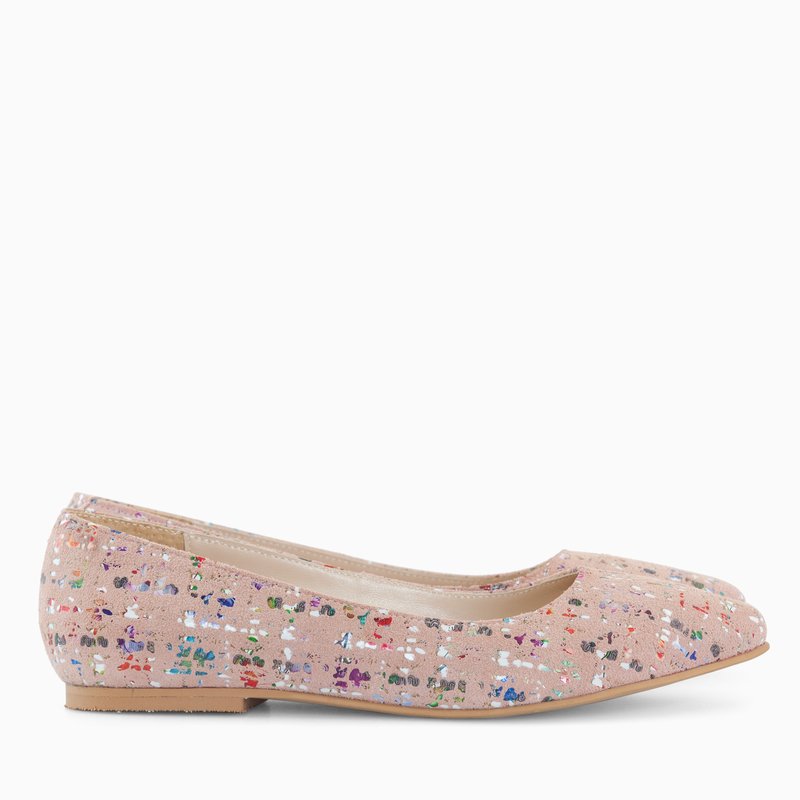 Balerini piele intoarsa bej color D18 - Orice Culoare