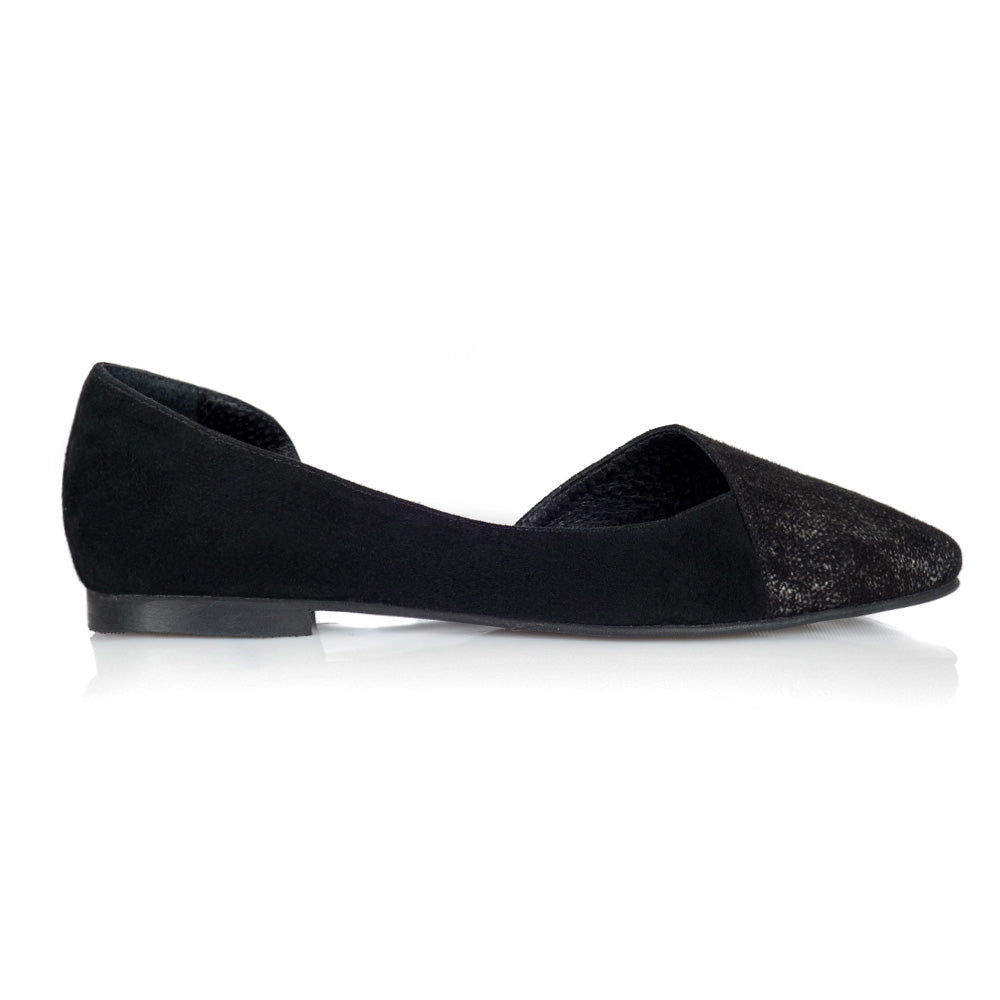 Balerini Piele Intoarsa Decupat cu Varf Ascutit N4- orice culoare