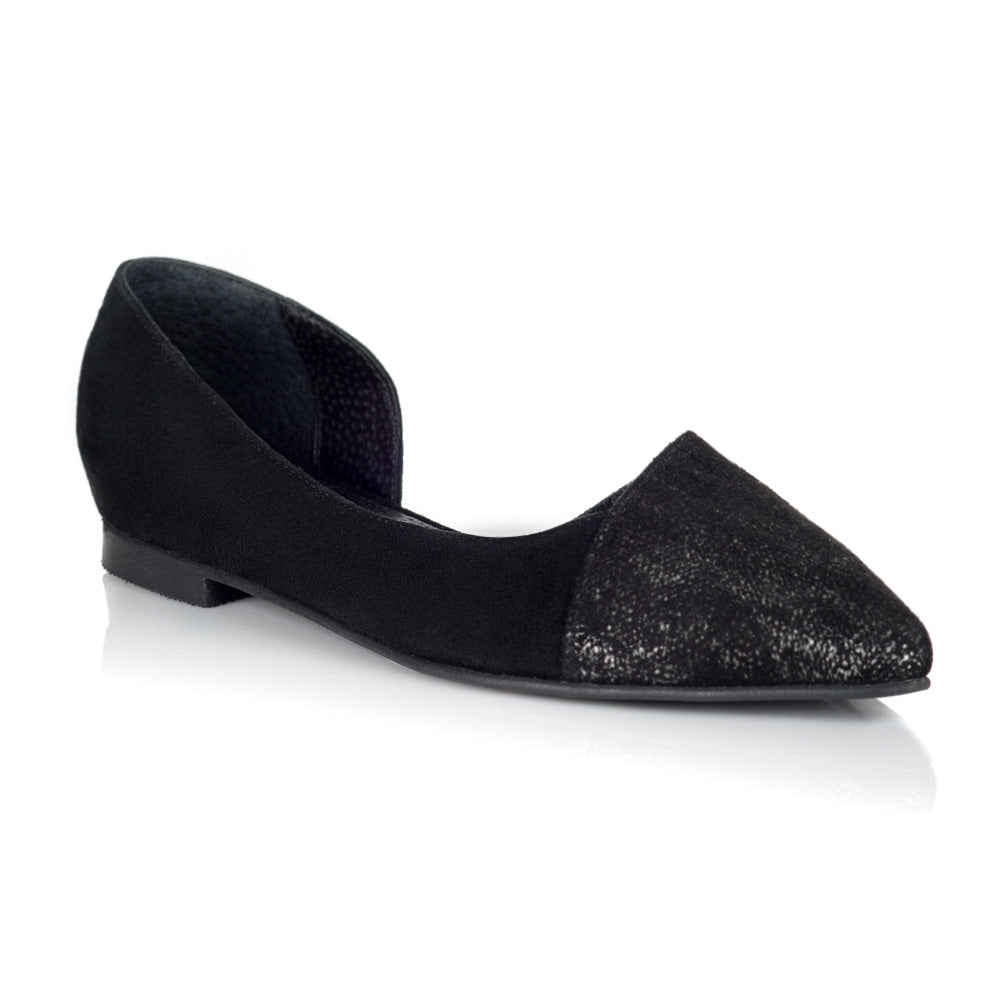 Balerini Piele Intoarsa Decupat cu Varf Ascutit N4- orice culoare