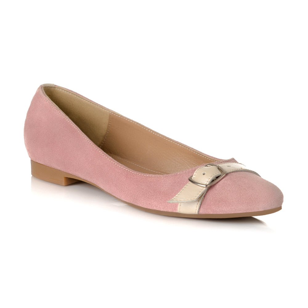 Balerini Piele Intoarsa Roz Pudra L3 - orice culoare