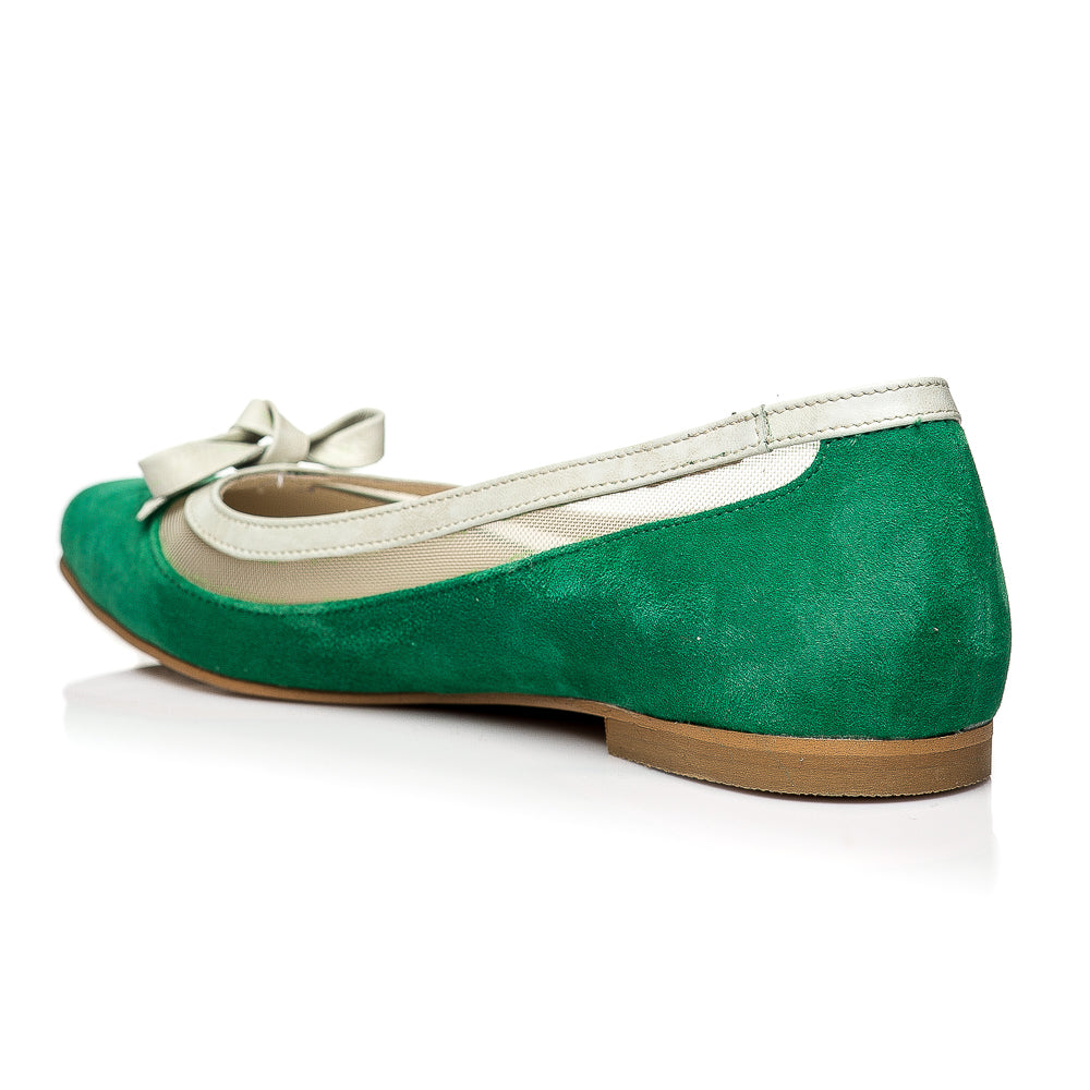 Balerini piele verde C2 - orice culoare