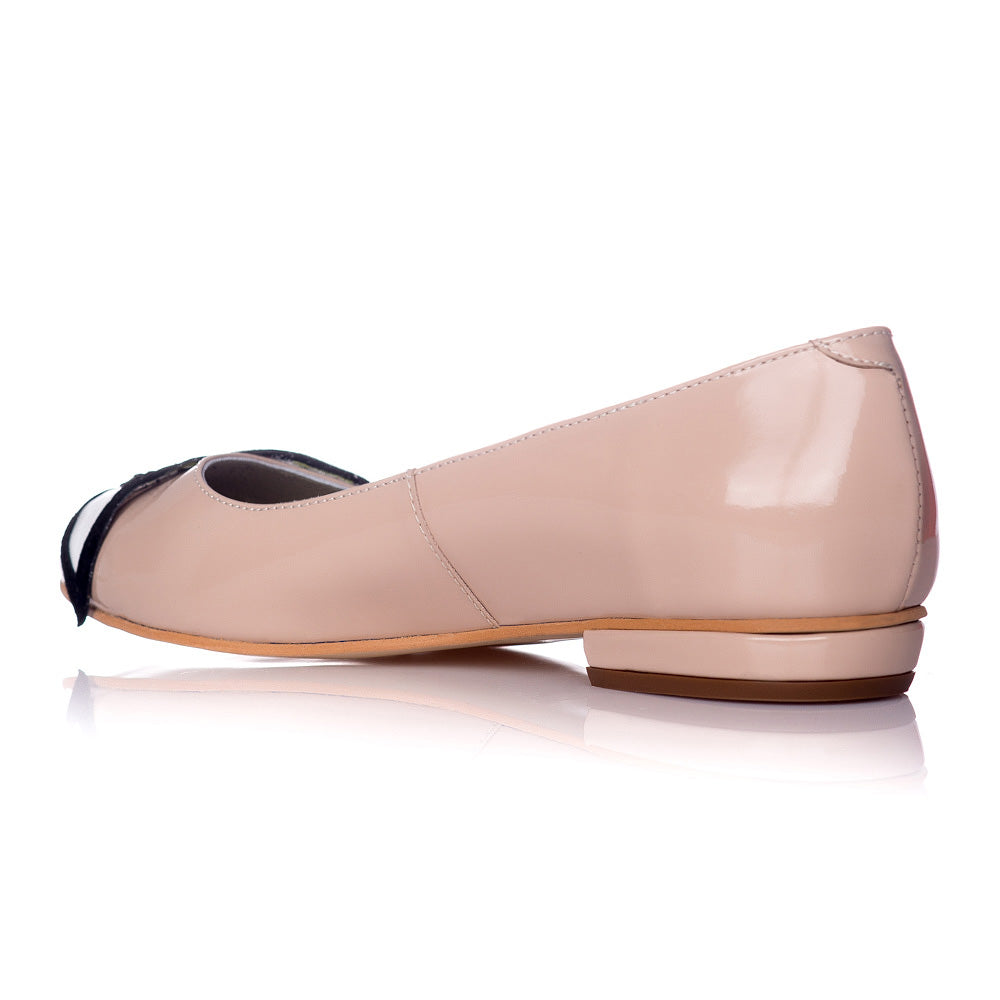 Balerini Piele Lacuita Nude Gato - orice culoare