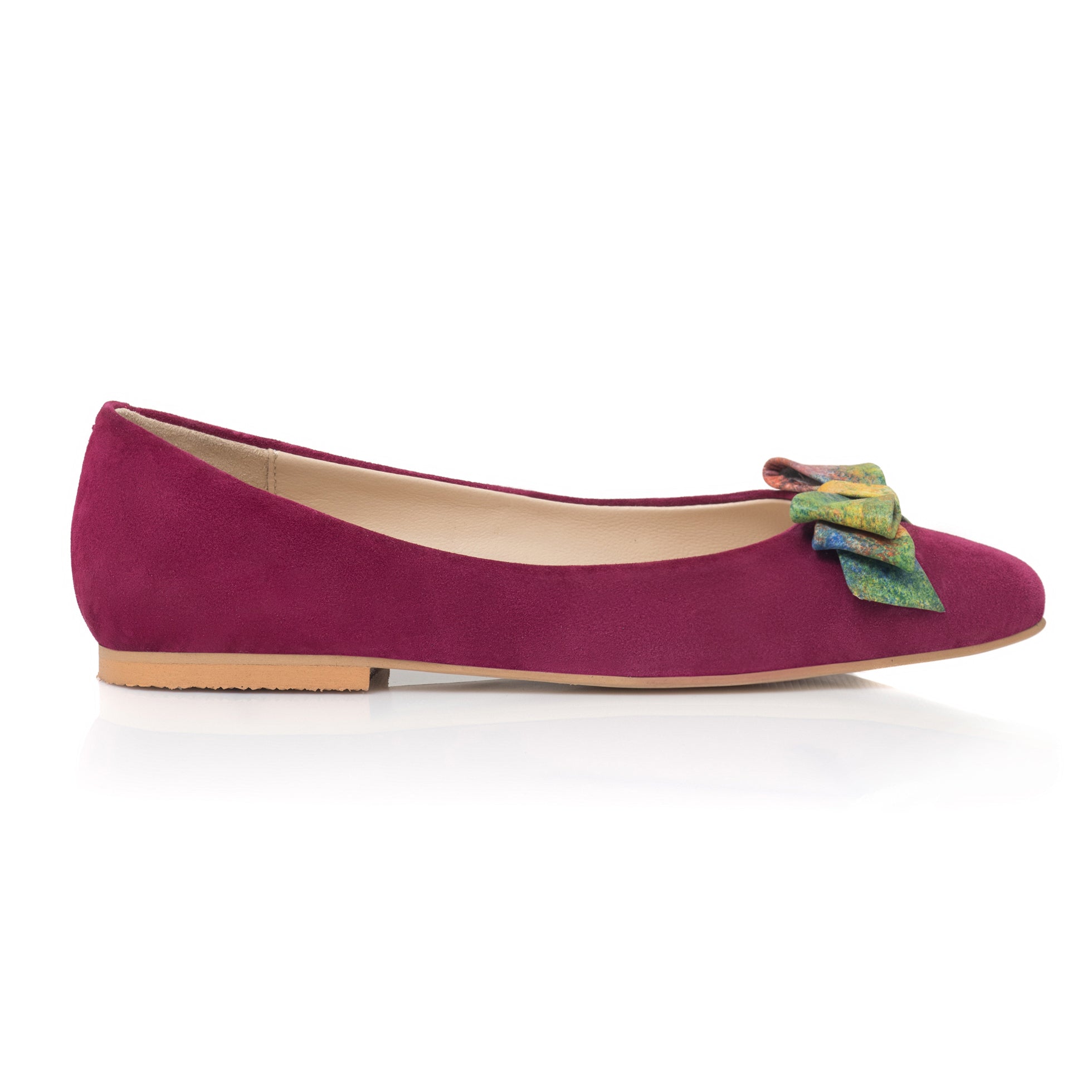Balerini piele intoarsa Marsala C1 - orice culoare