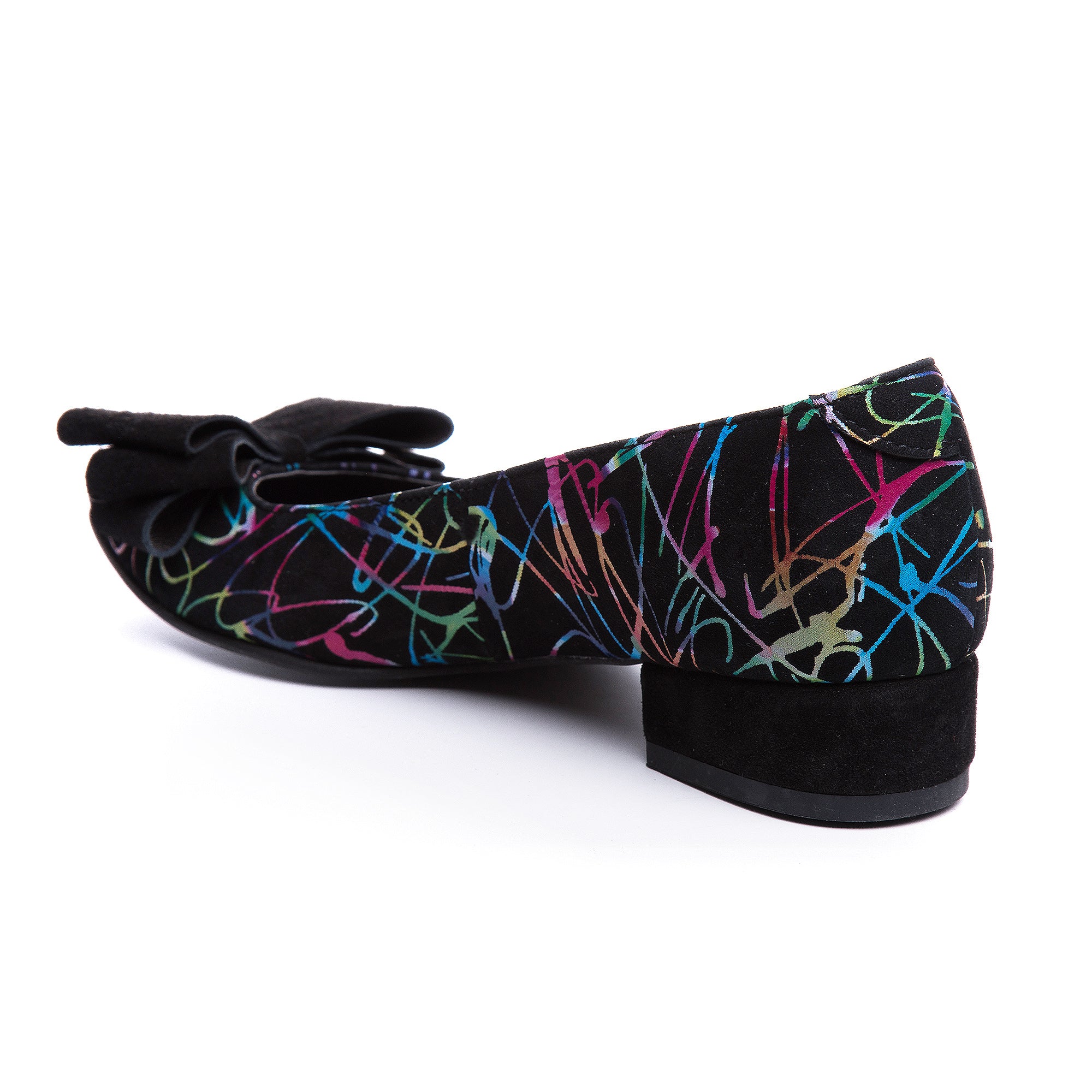 Balerini Piele Multicolor Funda Negru  V11 - Orice Culoare- Orice Culoare