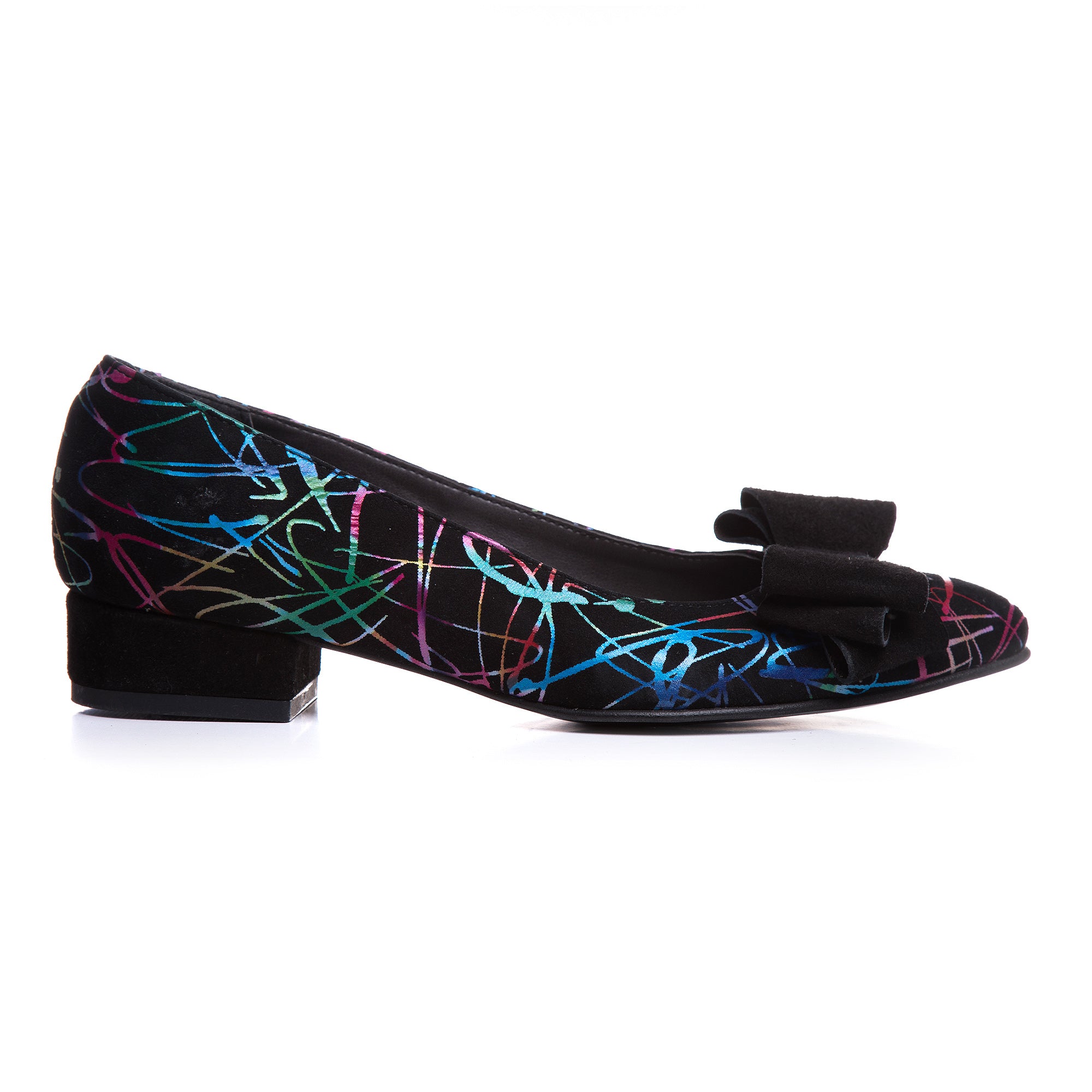 Balerini Piele Multicolor Funda Negru  V11 - Orice Culoare- Orice Culoare