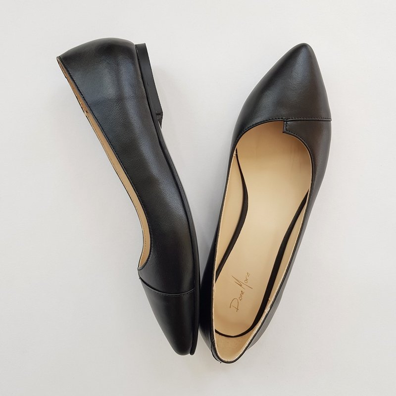 Balerini Piele Nude/Negru  D15 - orice culoare