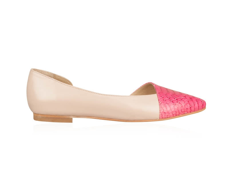Balerini piele roz/albastru Candy N15 - orice culoare