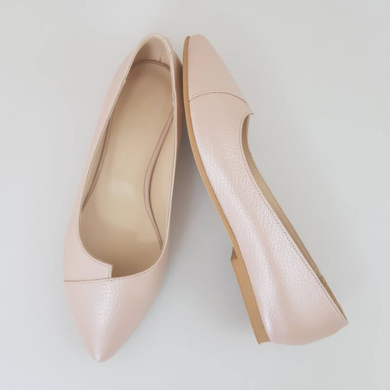 Balerini Piele Nude/Negru  D15 - orice culoare
