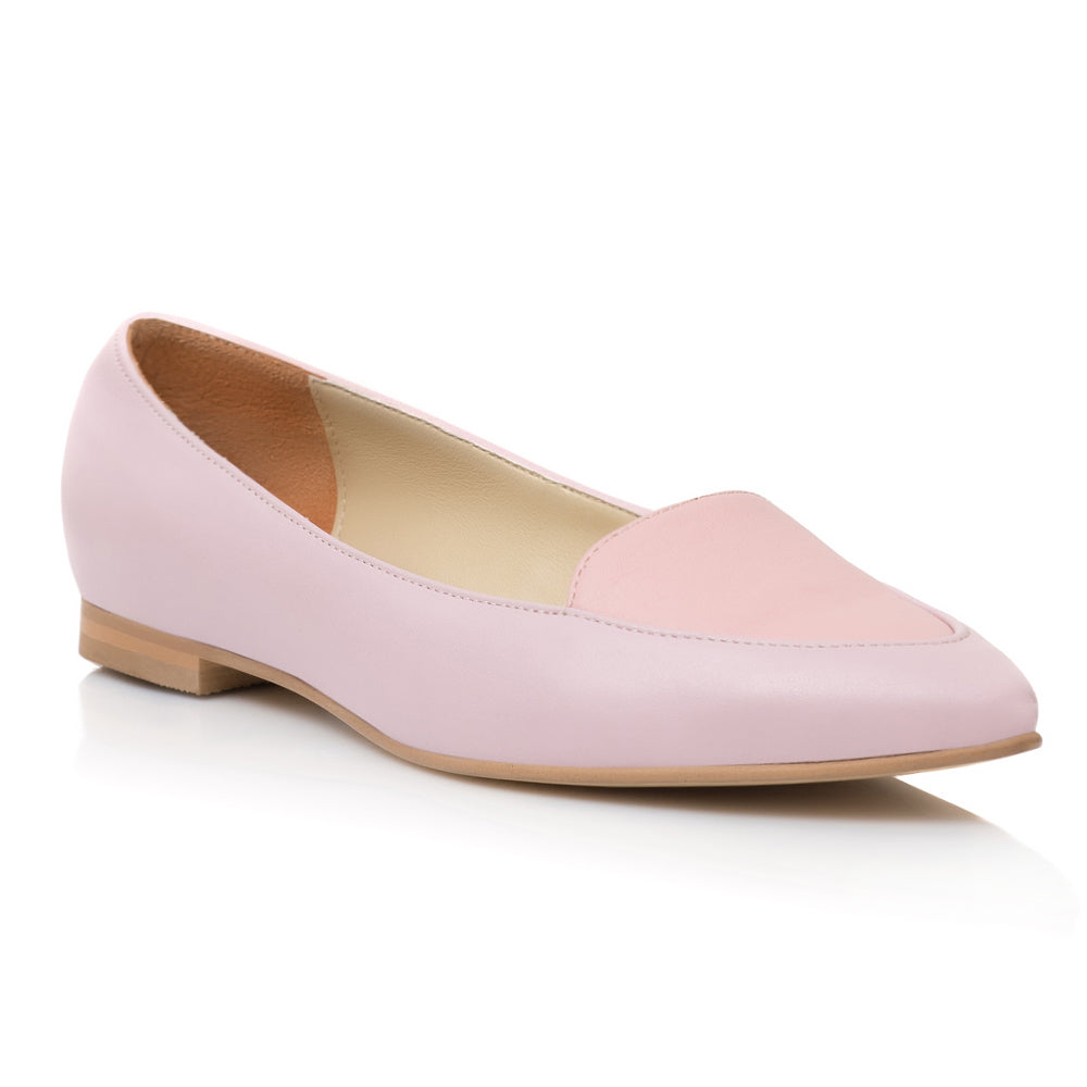 Balerini Piele Nude/Gri Estela - orice culoare