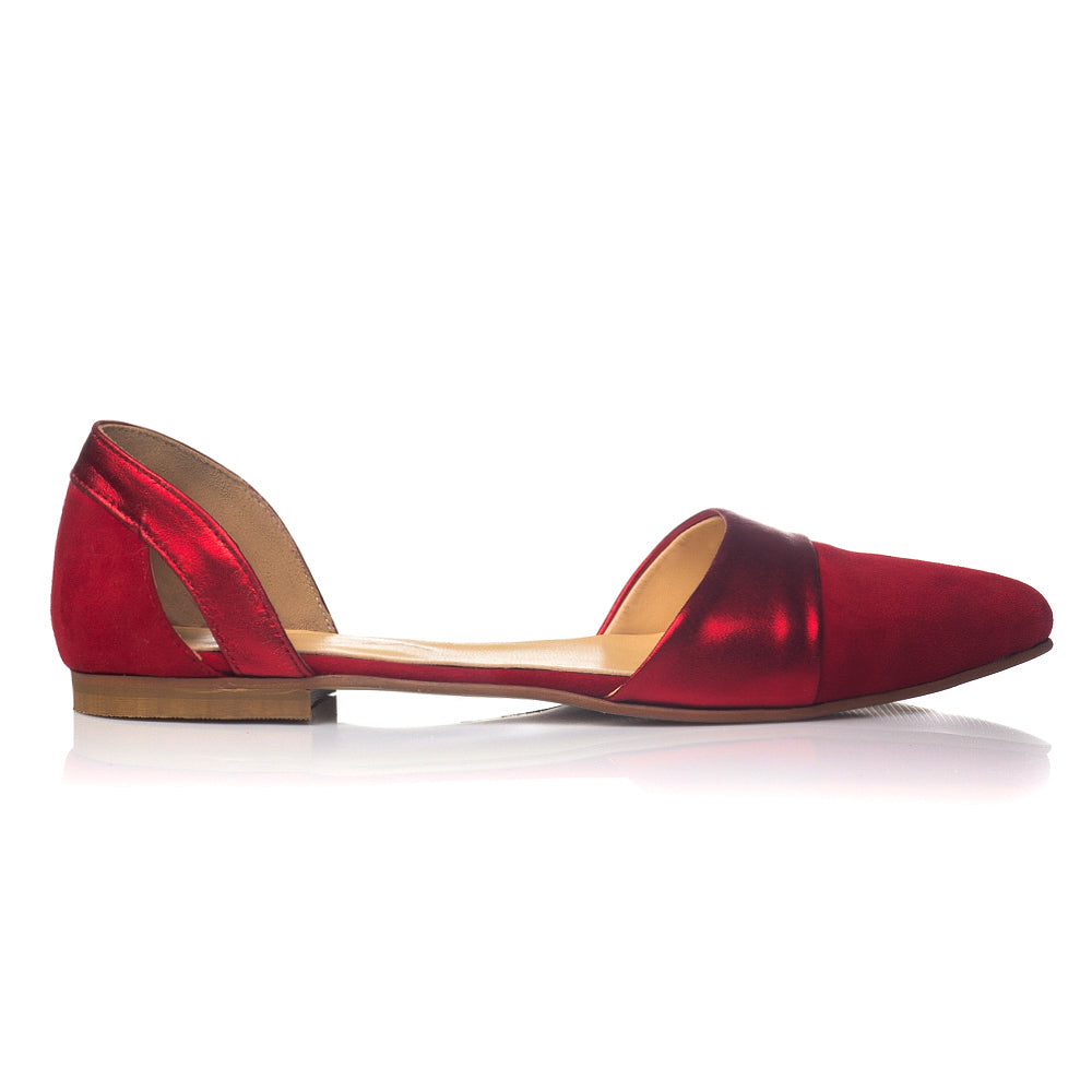 Balerini Piele Rosu Glamour C5 - orice culoare