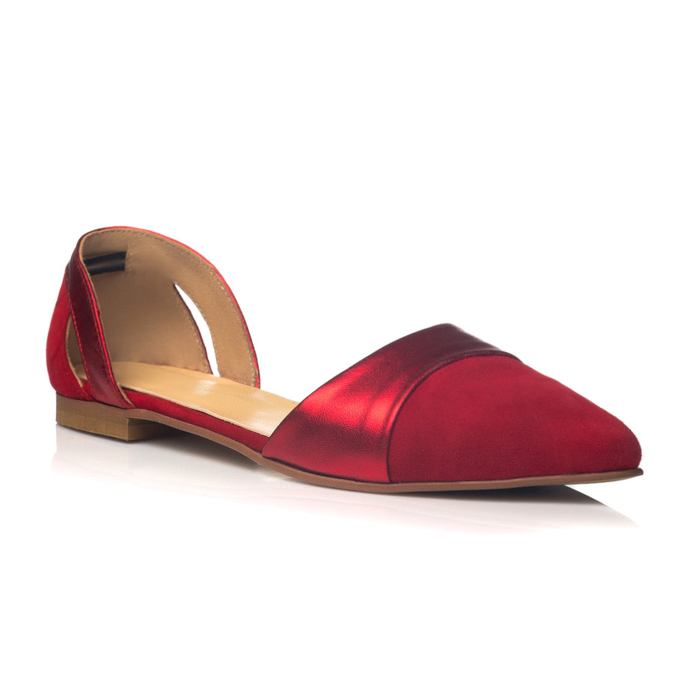 Balerini Piele Rosu Glamour C5 - orice culoare