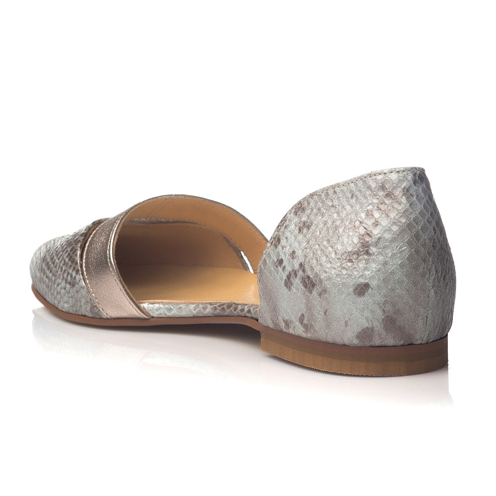 Balerini Piele Argintiu Glamour C5 - orice culoare