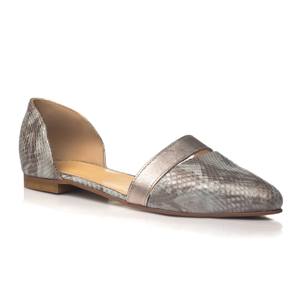 Balerini Piele Argintiu Glamour C5 - orice culoare