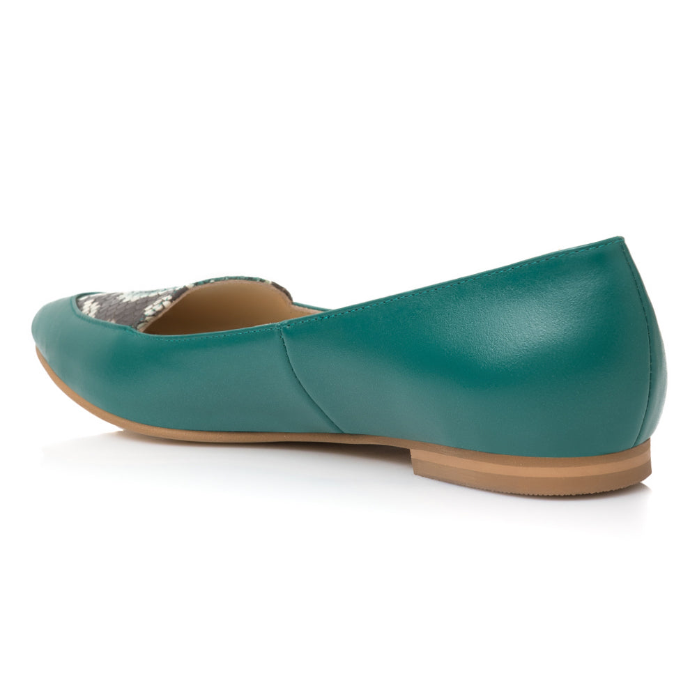 Balerini Piele Turcoaz Estela - orice culoare