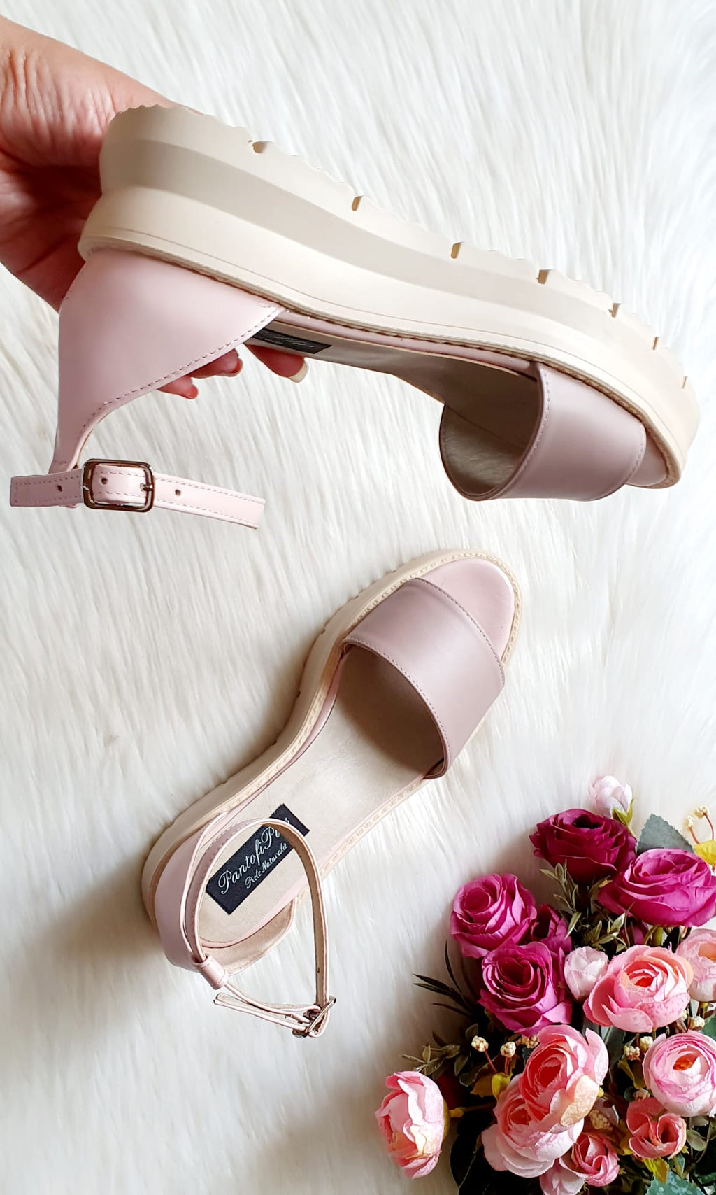 Sandale Cu Platforma Piele Imprimeu Sarpe V8   - Orice Culoare