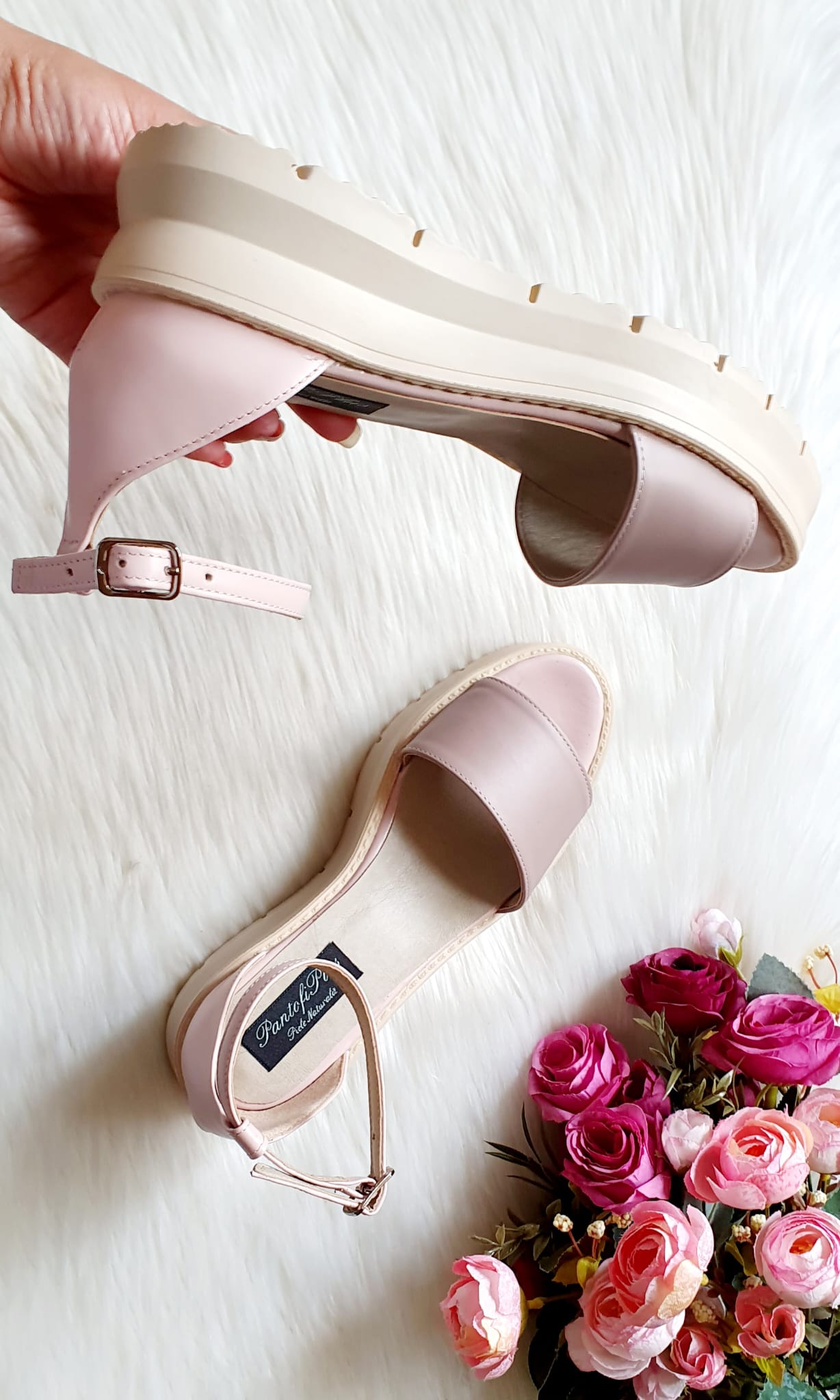 Sandale Cu Platforma Piele Imprimeu Sarpe V8   - Orice Culoare