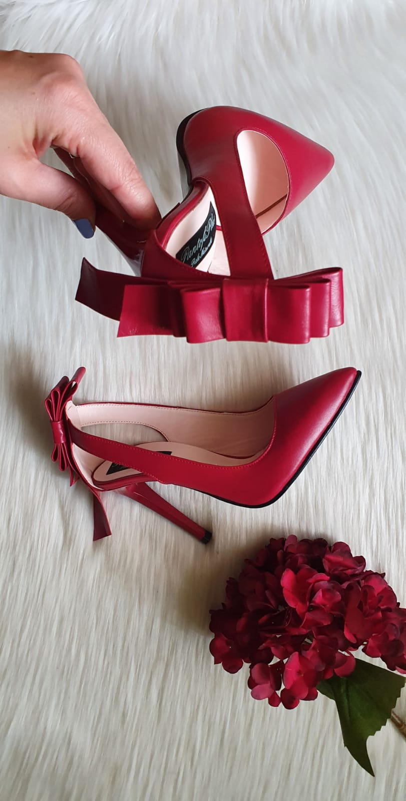 Pantofi Stiletto Ria C15 Piele Crem  - orice culoare