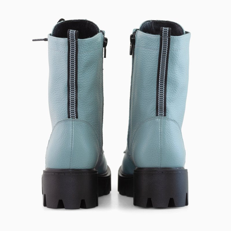 Bocanci Piele Bleu Sonia D11 - Orice Culoare