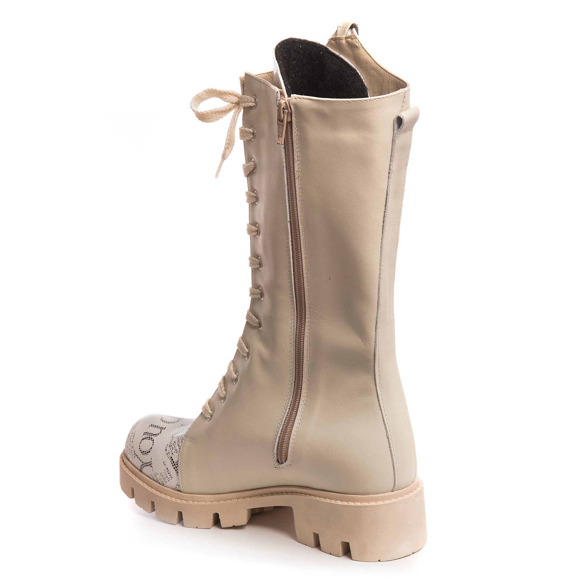 Bocanci Inalti Piele Nude Hanna V44 - orice culoare