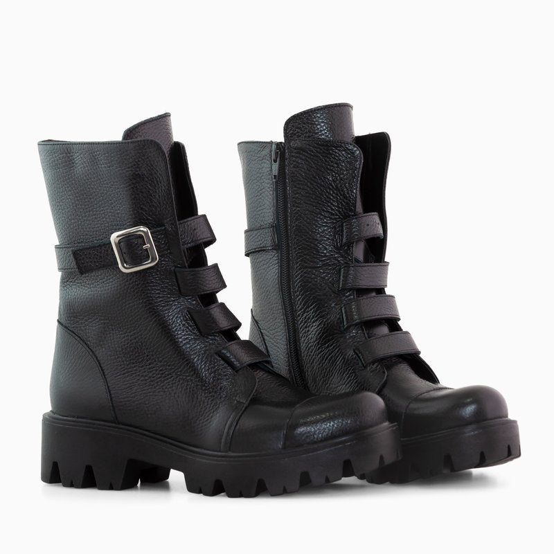 Bocanci Piele Naturala Argintiu Rania D14  - Orice Culoare