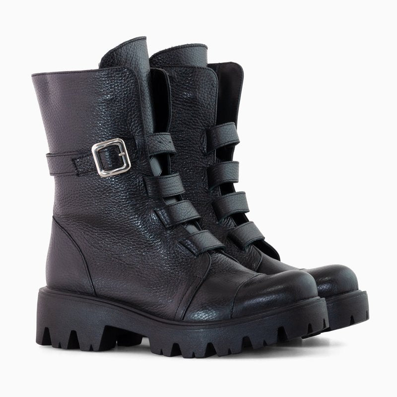 Bocanci Piele Naturala Argintiu Rania D14  - Orice Culoare