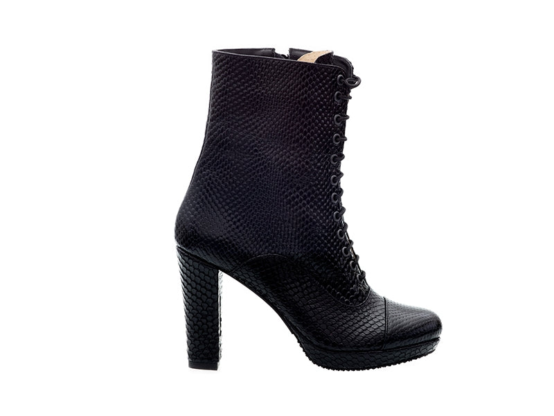Ghete Dama piele Nude/Negru Alesy N31 - orice culoare