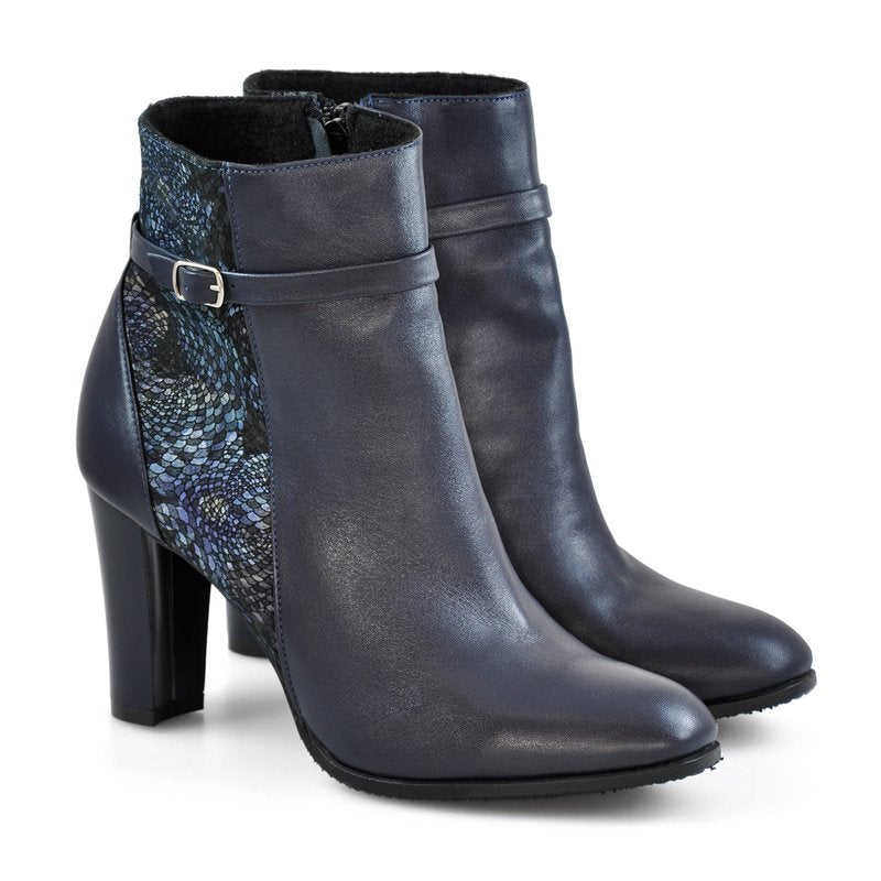 Botine piele bleumarin Sophia D8 - orice culoare