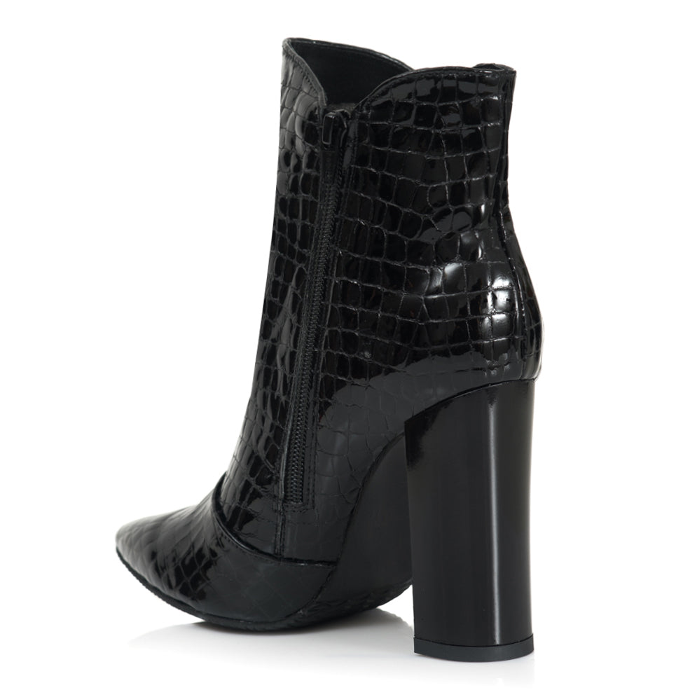 Botine Piele Intoarsa Negru Simplicity S10 - orice culoare