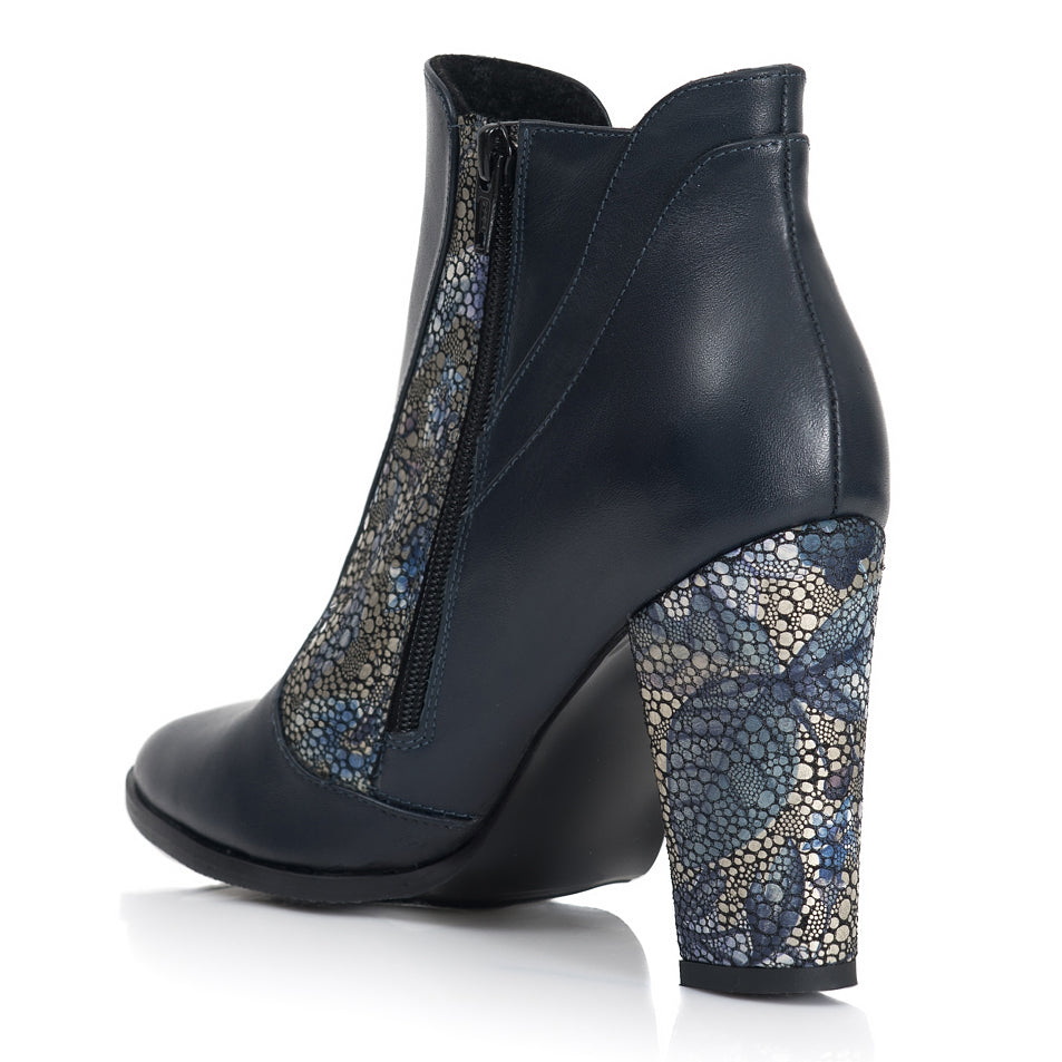 Botine Piele Bleumarin Model Sofia T9- orice culoare