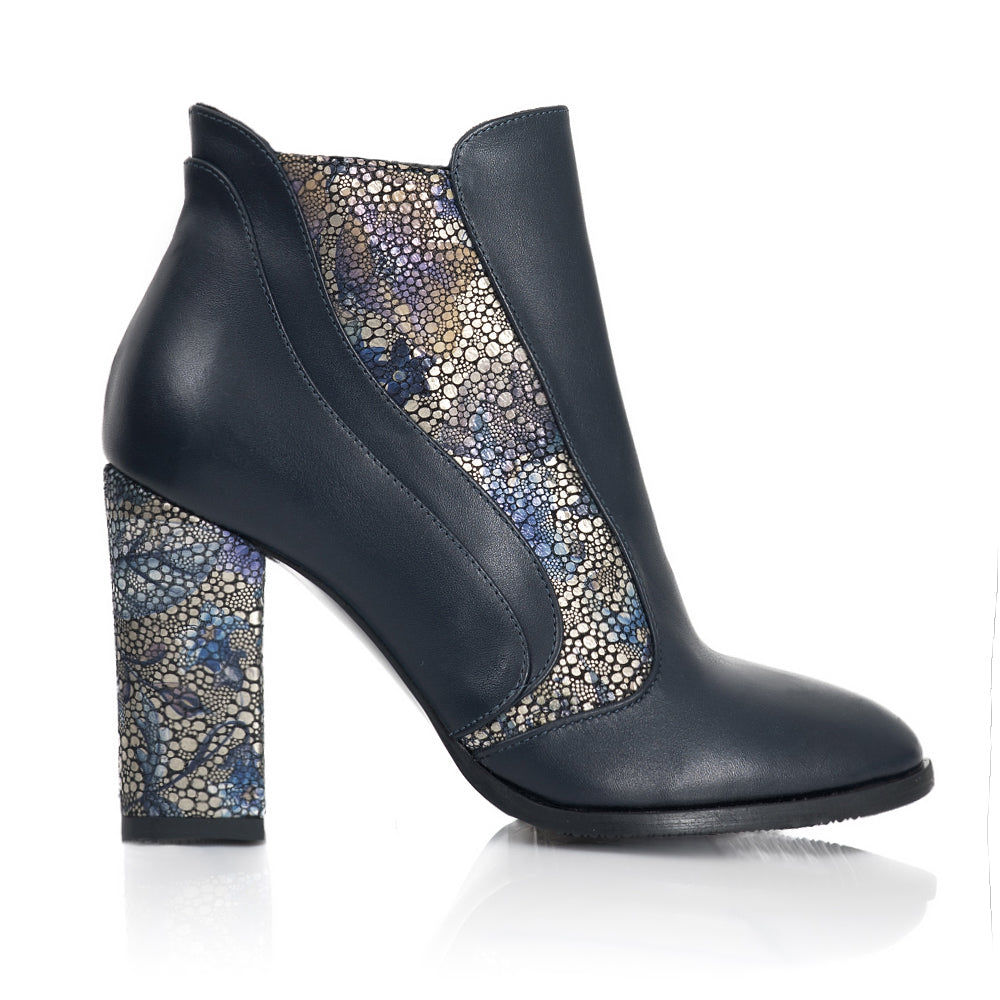 Botine Piele Bleumarin Model Sofia T9- orice culoare