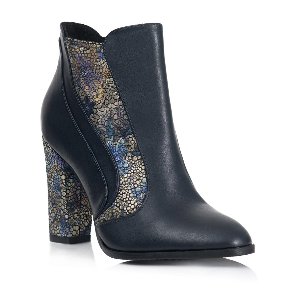 Botine Piele Bleumarin Model Sofia T9- orice culoare