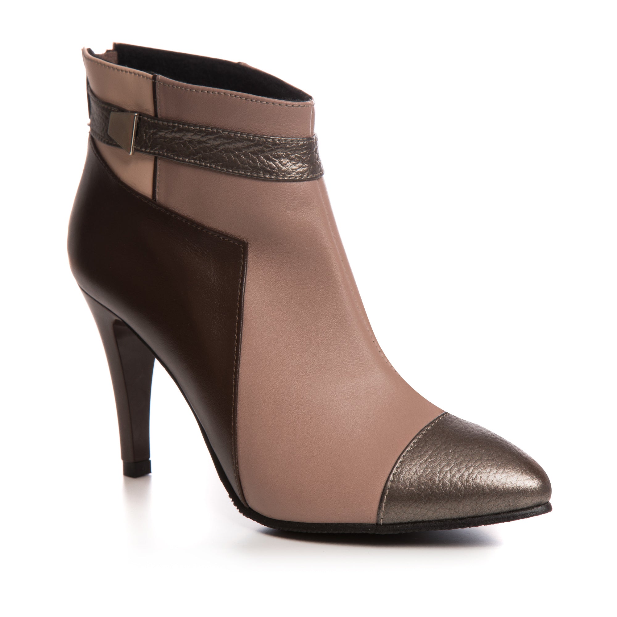 Botine Piele Capucino/Maro Elements D2 - Orice Culoare