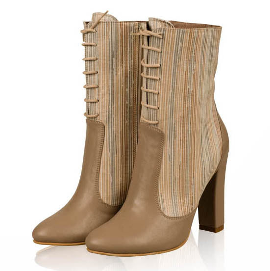 Botine Piele Capucino Clarice N5- orice culoare