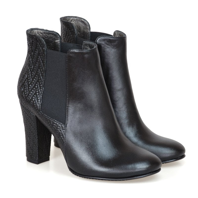 Botine piele naturala Muset D1 Negru - orice culoare