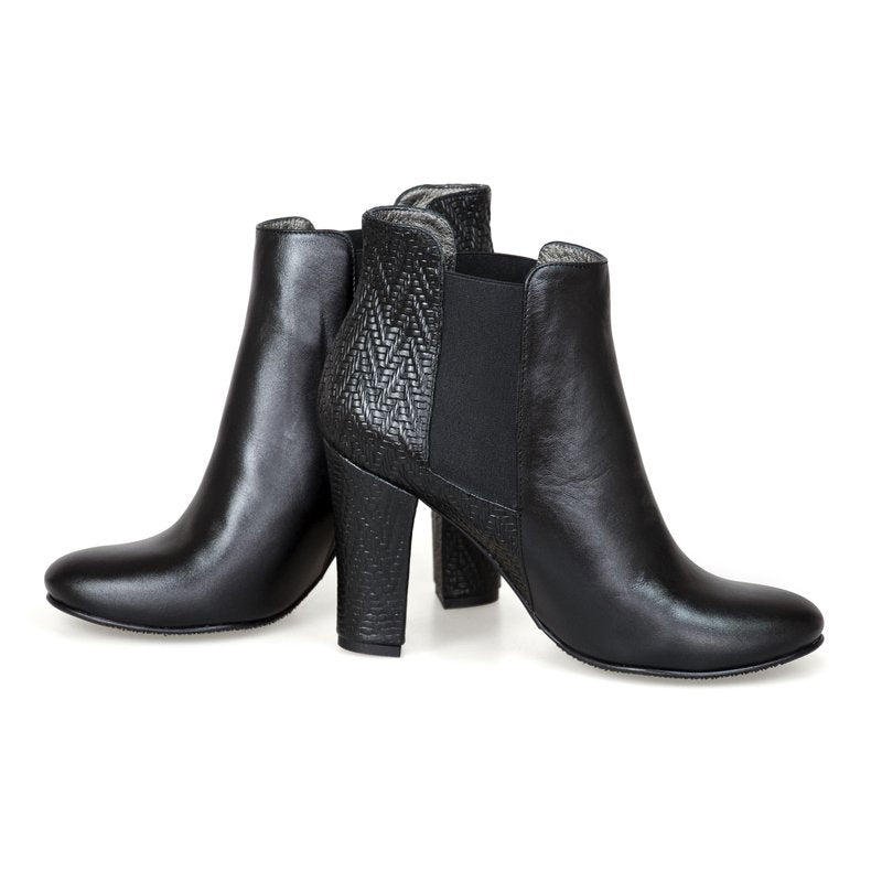 Botine piele naturala Muset D1 Negru - orice culoare