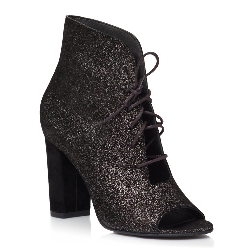 Botine decupate Piele Negru Irene V44 - orice culoare