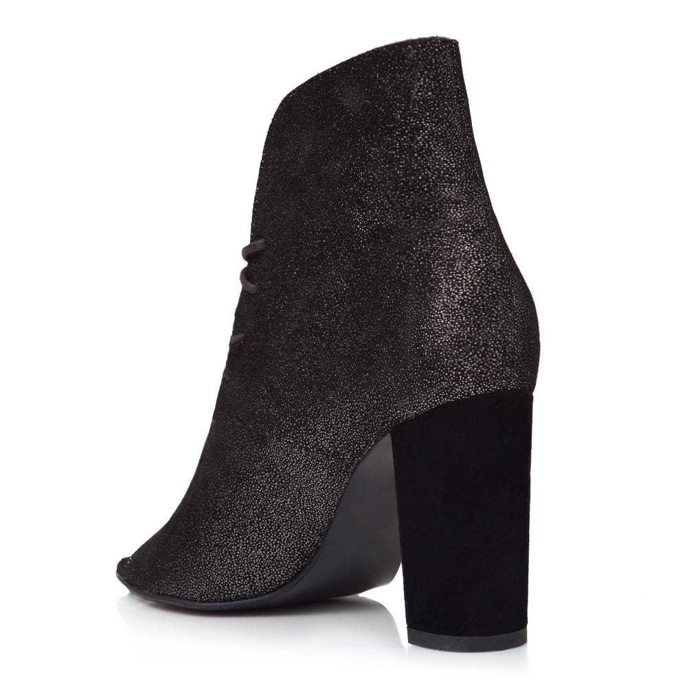 Botine decupate Piele Negru Irene V44 - orice culoare