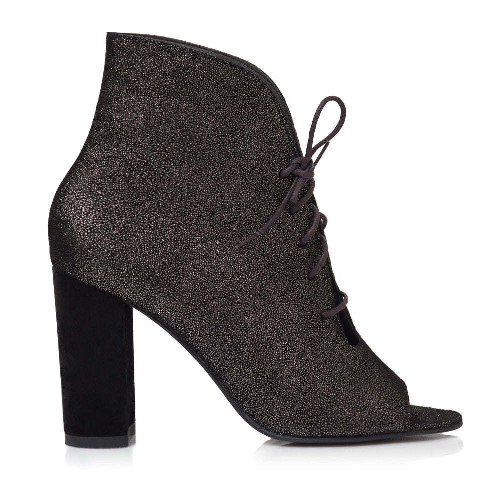 Botine decupate Piele Negru Irene V44 - orice culoare